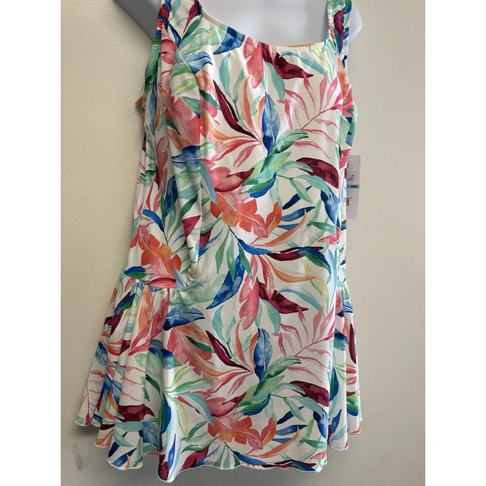 Maxine of Hollywood Women's Princess Seam One Piece Swimsuit Dress Size 20W NWT - Picture 4 of 9